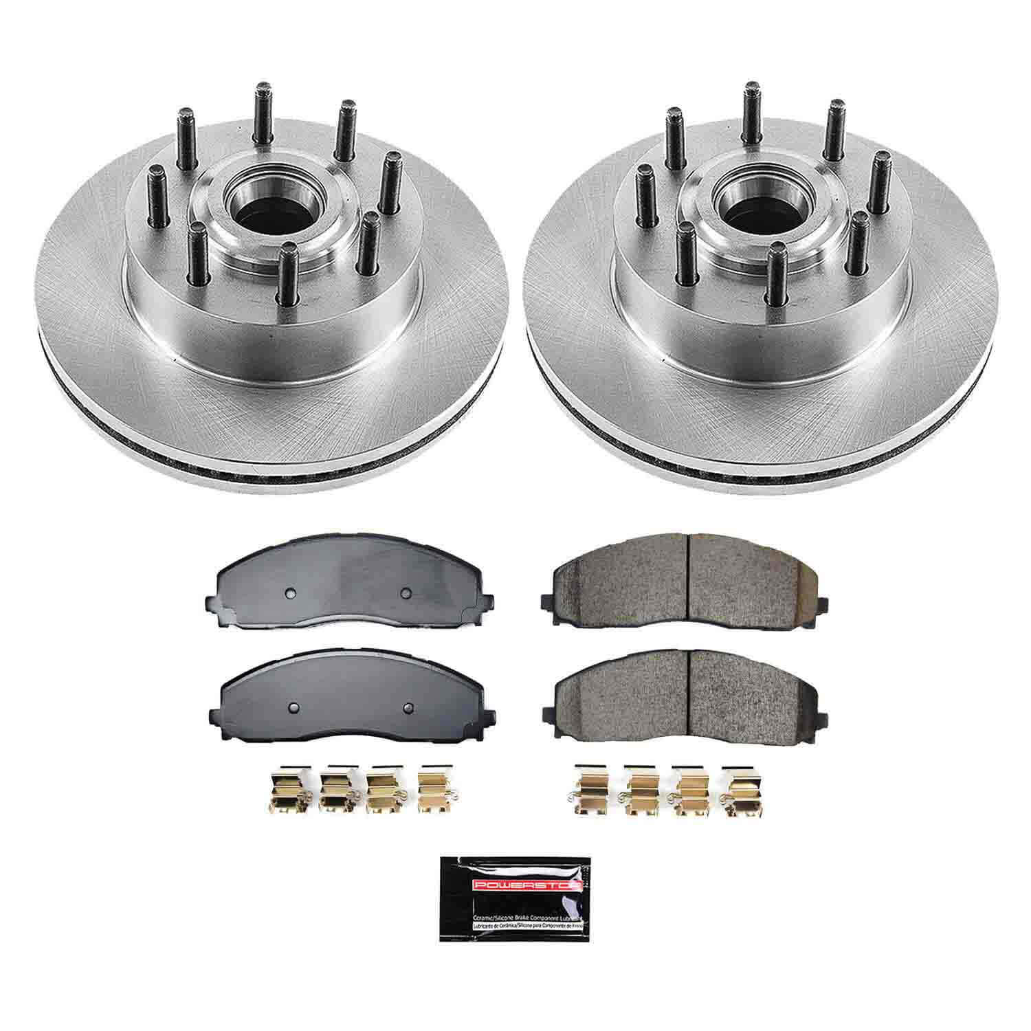 Power Stop KOE9177 Front Z17 Evolution Pad And Autospecialty 1-Click OE Replacement Rotor Kit for 2023-2024 Ford F-250 Super Duty Rear Wheel Drive product image