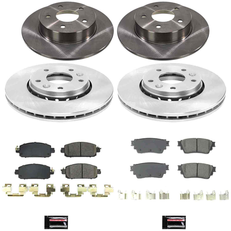 Power Stop KOE9182 Z17 Evolution Pad And Autospecialty 1-Click OE Replacement Rotor Kit for 2021 Nissan Kicks SR, SV Rear Disc product image