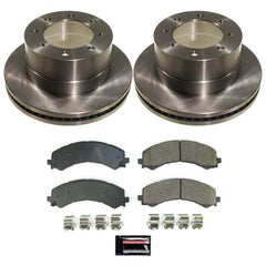 Power Stop KOE9183 Rear Z17 Evolution Pad And Autospecialty 1-Click OE Replacement Rotor Kit for 2021-2023 Chevrolet Express 3500 product image