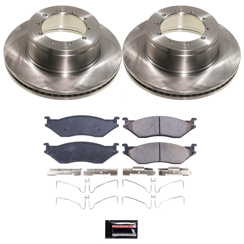 Power Stop KOE9186 Z17 Evolution Pad And Autospecialty 1-Click OE Replacement Rotor Kit for 2020-2023 Ford F-53 Motorhome Chassis product image