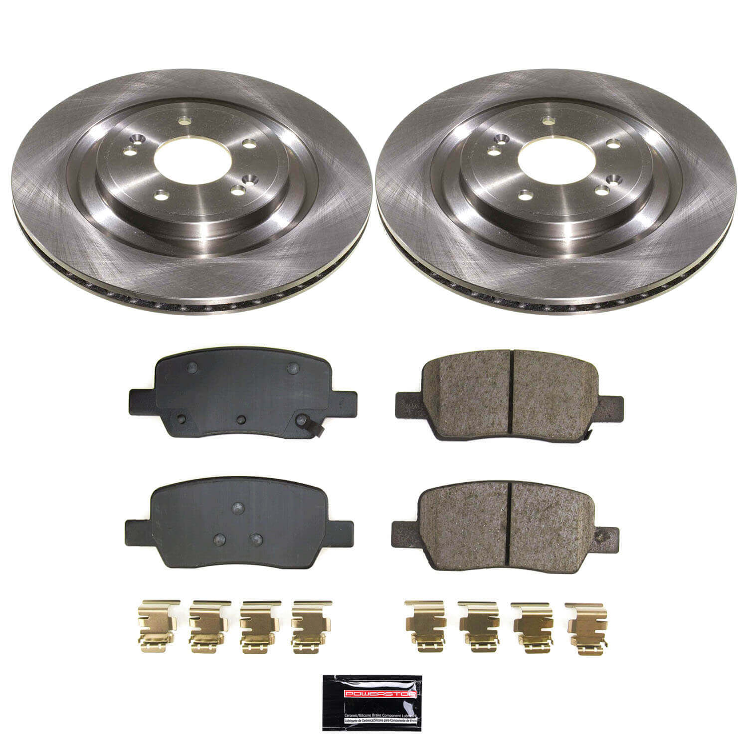 Power Stop KOE9187 Rear Z17 Evolution Pad And Autospecialty 1-Click OE Replacement Rotor Kit for 2021 Hyundai Santa Fe - product image