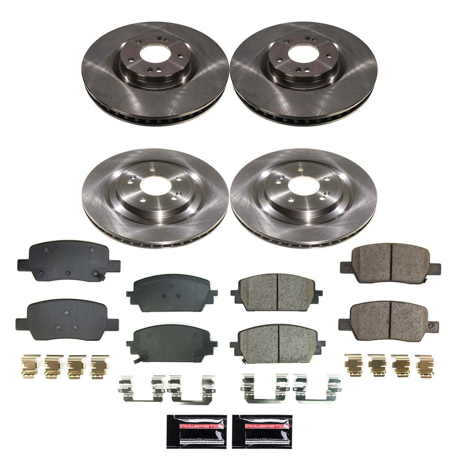 Power Stop KOE9192 Front And Rear Z17 Evolution Pad And Autospecialty 1-Click OE Replacement Rotor Kit for 2021-2023 Kia Sorento product image