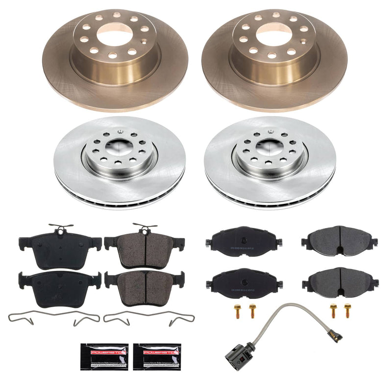 Power Stop KOE9193 - Front And Rear Z17 Evolution Pad And Autospecialty 1-Click OE Replacement Rotor Kit vehicle fitment brake part
