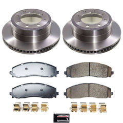 Power Stop KOE9212 Rear Z17 Evolution Pad And Autospecialty 1-Click OE Replacement Rotor Kit for 2023-2024 Ford F-250 Super Duty 4 Wheel Drive, Rear Wheel Drive product image