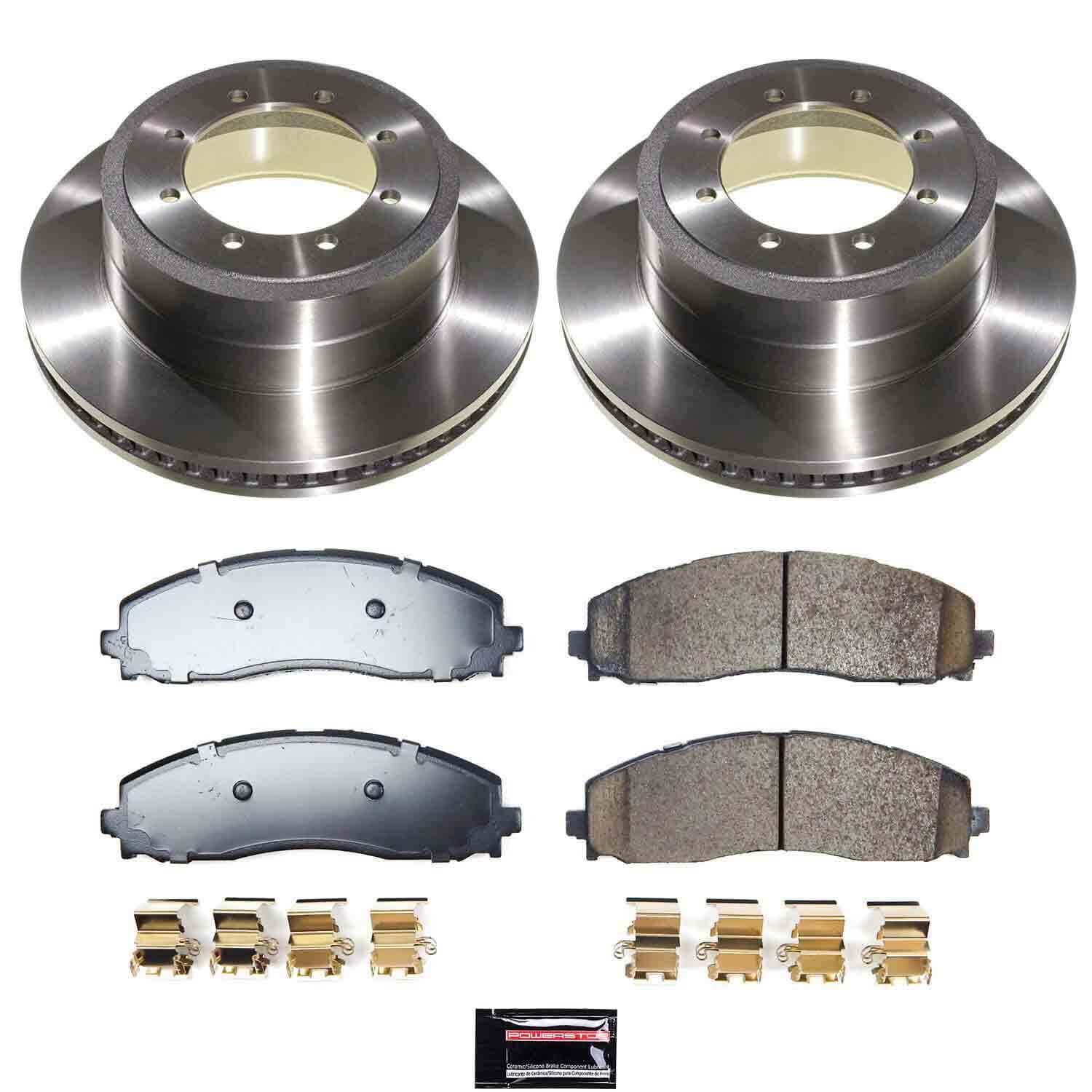 Power Stop KOE9213 Rear Z17 Evolution Pad And Autospecialty 1-Click OE Replacement Rotor Kit for 2023 Ford F-350 Super Duty - product image