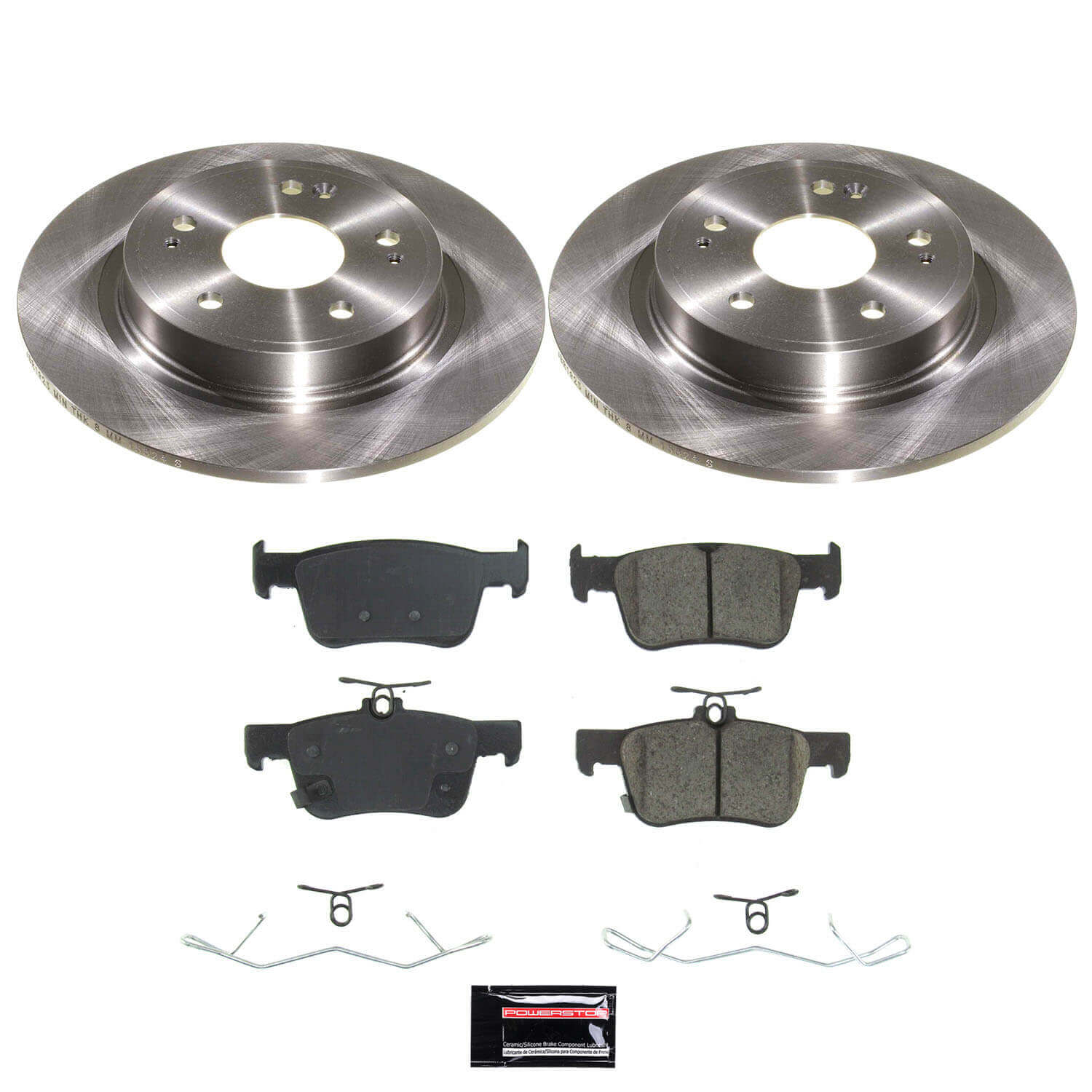 Power Stop KOE9218 Rear Z17 Evolution Pad And Autospecialty 1-Click OE Replacement Rotor Kit for 2023 Acura Integra - product image