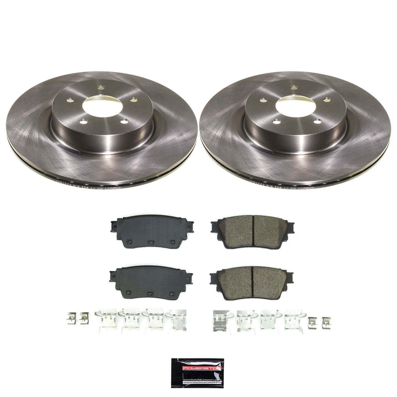 Power Stop KOE9219 Rear Z17 Evolution Pad And Autospecialty 1-Click OE Replacement Rotor Kit for 2022-2024 Infiniti QX60 product image