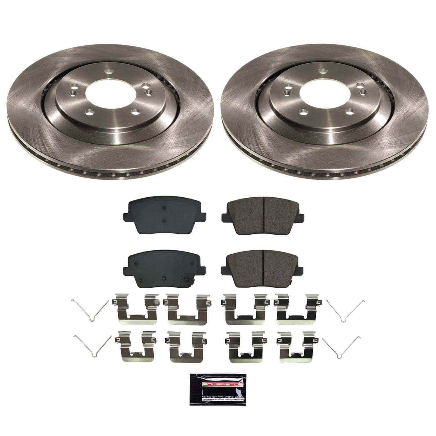 Power Stop KOE9222 Rear Z17 Evolution Pad And Autospecialty 1-Click OE Replacement Rotor Kit for 2019-2022 Hyundai Veloster N product image
