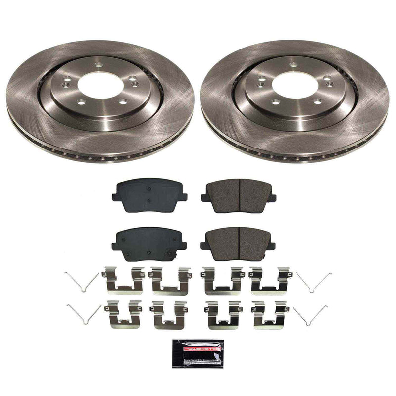 Power Stop KOE9222 Rear Z17 Evolution Pad And Autospecialty 1-Click OE Replacement Rotor Kit for 2019-2022 Hyundai Veloster N product image