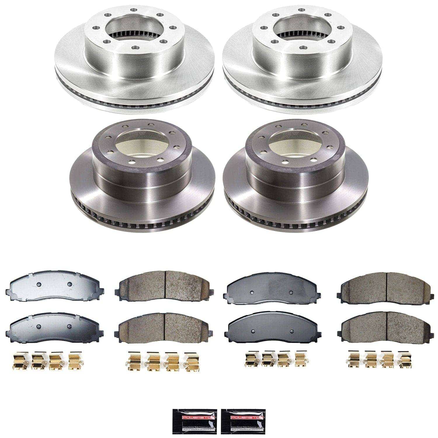 Power Stop KOE9224 Front And Rear Z17 Evolution Pad And Autospecialty 1-Click OE Replacement Rotor Kit for 2023-2024 Ford F-250 Super Duty 4 Wheel Drive product image