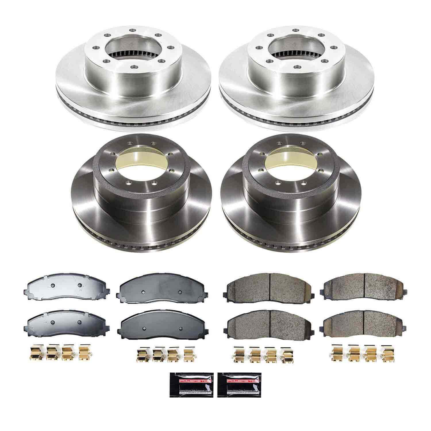 Power Stop KOE9225 Front And Rear Z17 Evolution Pad And Autospecialty 1-Click OE Replacement Rotor Kit for 2023-2024 Ford F-350 Super Duty 4 Wheel Drive product image