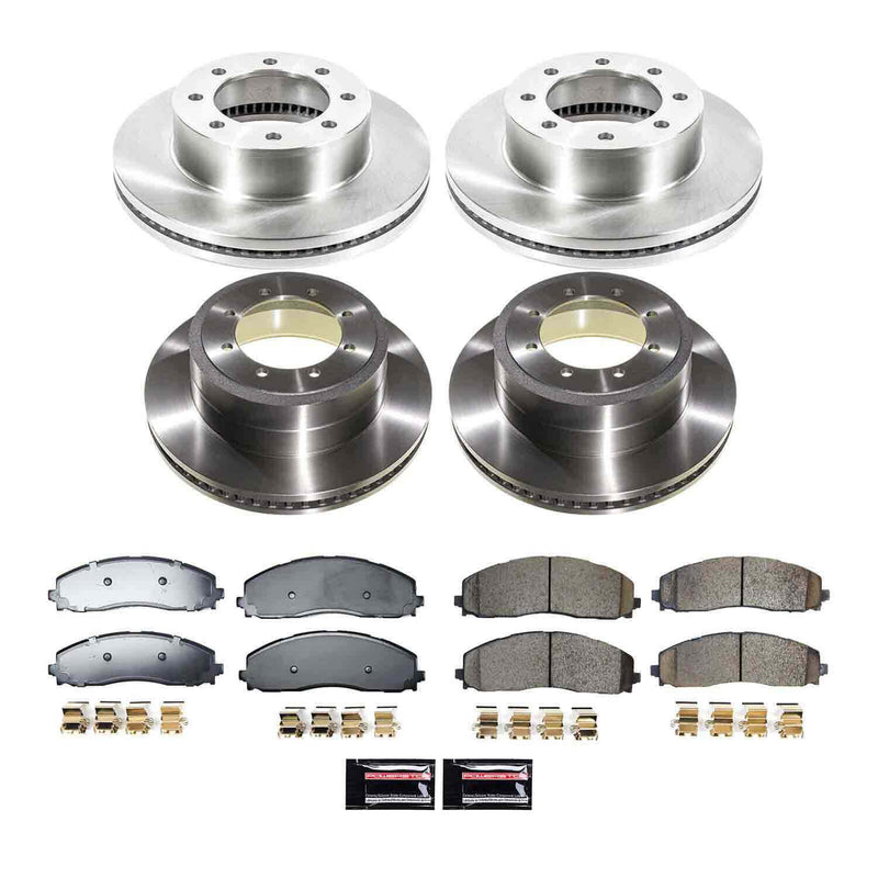 Power Stop KOE9225 Front And Rear Z17 Evolution Pad And Autospecialty 1-Click OE Replacement Rotor Kit for 2023-2024 Ford F-350 Super Duty 4 Wheel Drive product image