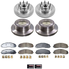 Power Stop KOE9226 Front And Rear Z17 Evolution Pad And Autospecialty 1-Click OE Replacement Rotor Kit for 2023-2024 Ford F-250 Super Duty Rear Wheel Drive product image