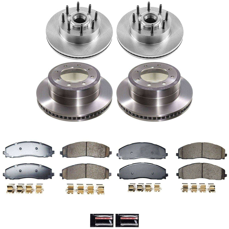 Power Stop KOE9226 Front And Rear Z17 Evolution Pad And Autospecialty 1-Click OE Replacement Rotor Kit for 2023-2024 Ford F-250 Super Duty Rear Wheel Drive product image