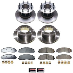 Power Stop KOE9227 Front And Rear Z17 Evolution Pad And Autospecialty 1-Click OE Replacement Rotor Kit for 2023-2024 Ford F-350 Super Duty Rear Wheel Drive product image