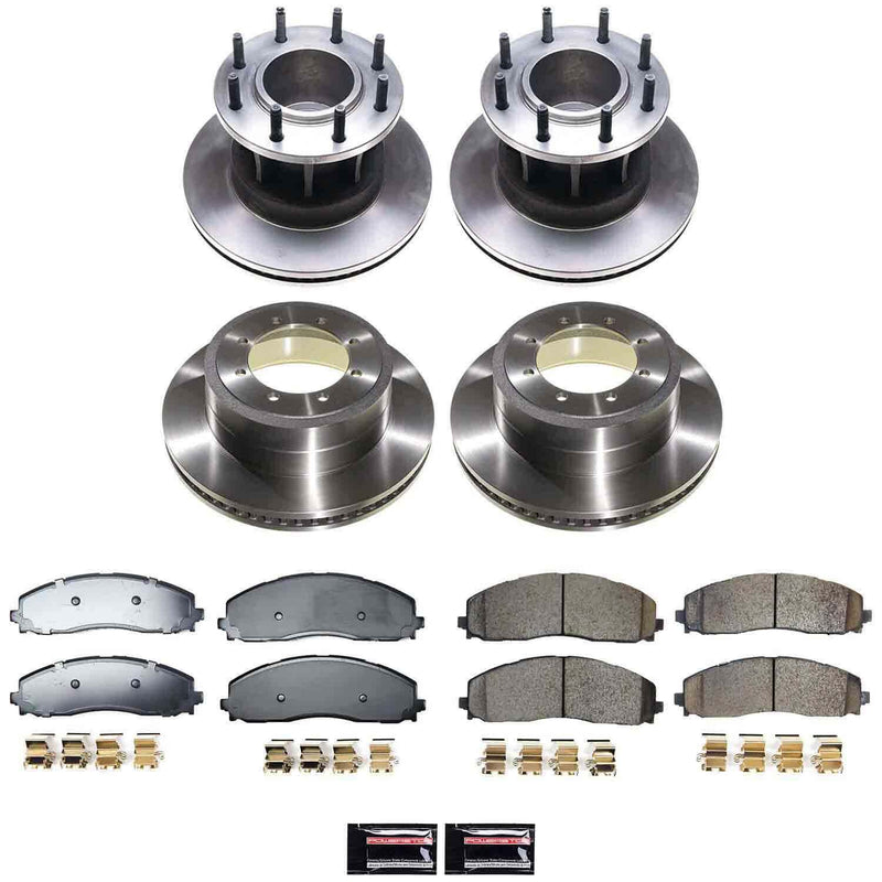 Power Stop KOE9227 Front And Rear Z17 Evolution Pad And Autospecialty 1-Click OE Replacement Rotor Kit for 2023-2024 Ford F-350 Super Duty Rear Wheel Drive product image