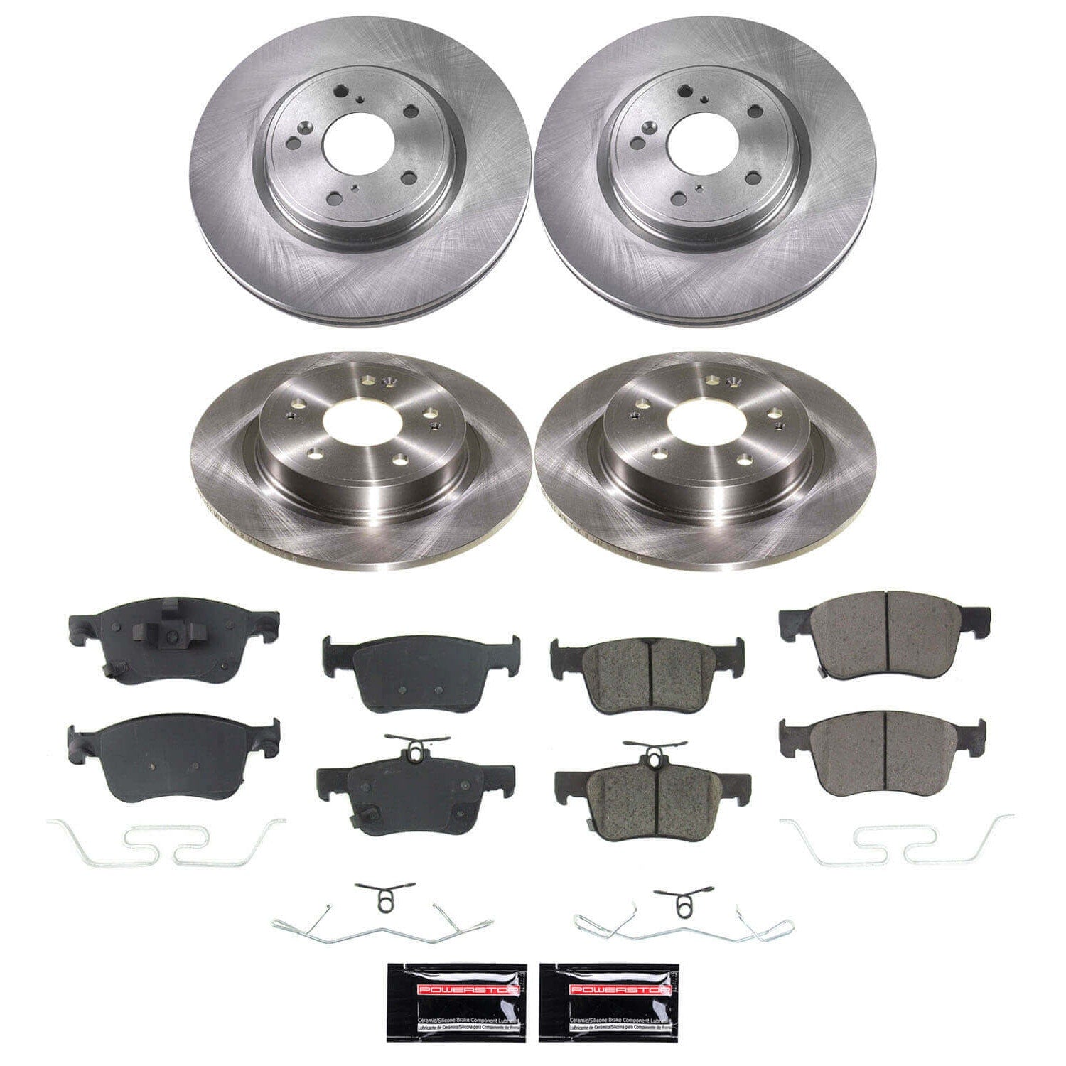 Power Stop KOE9233 Front And Rear Z17 Evolution Pad And Autospecialty 1-Click OE Replacement Rotor Kit for 2023 Acura Integra - product image