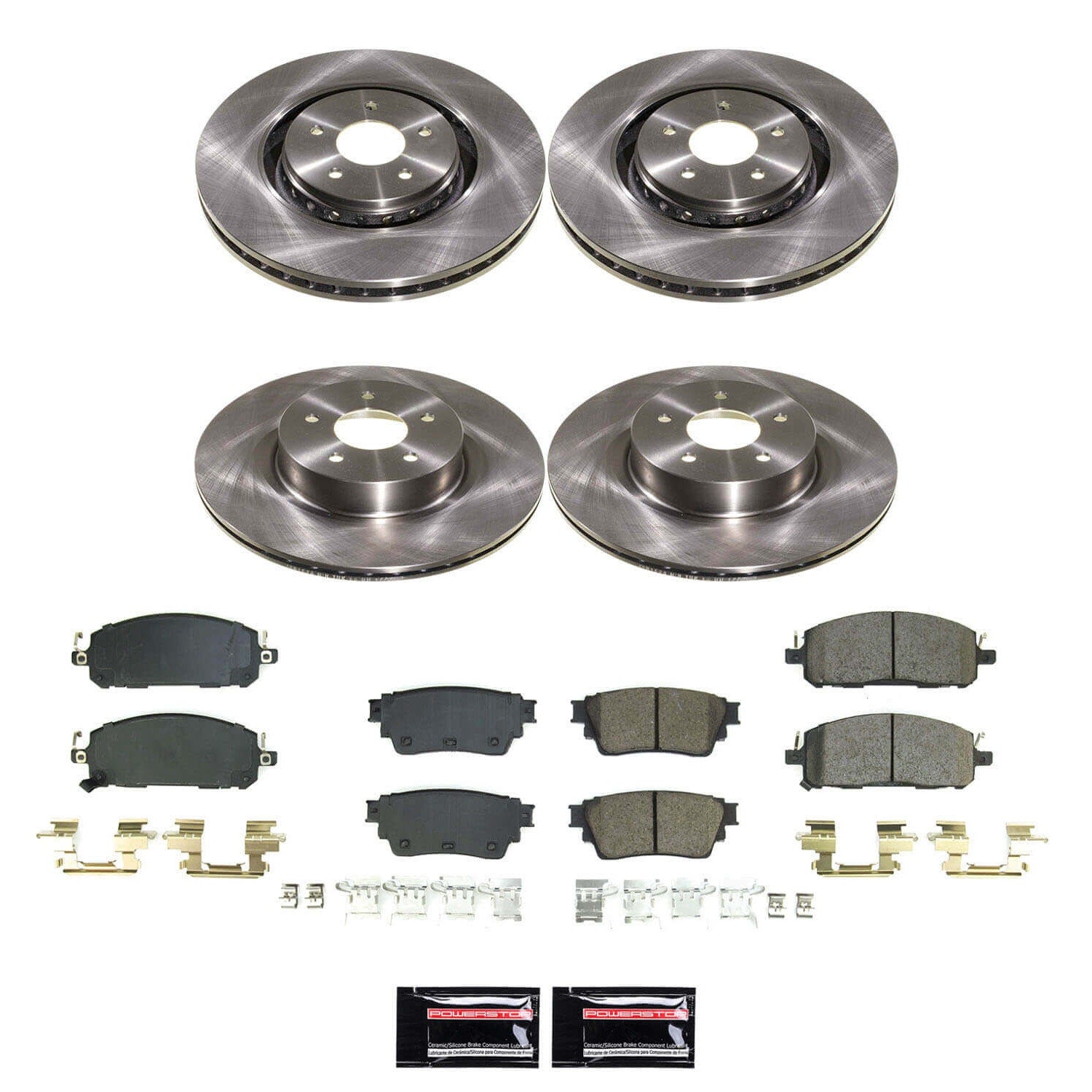 Power Stop KOE9236 Front And Rear Z17 Evolution Pad And Autospecialty 1-Click OE Replacement Rotor Kit for 2022-2024 Infiniti QX60 product image