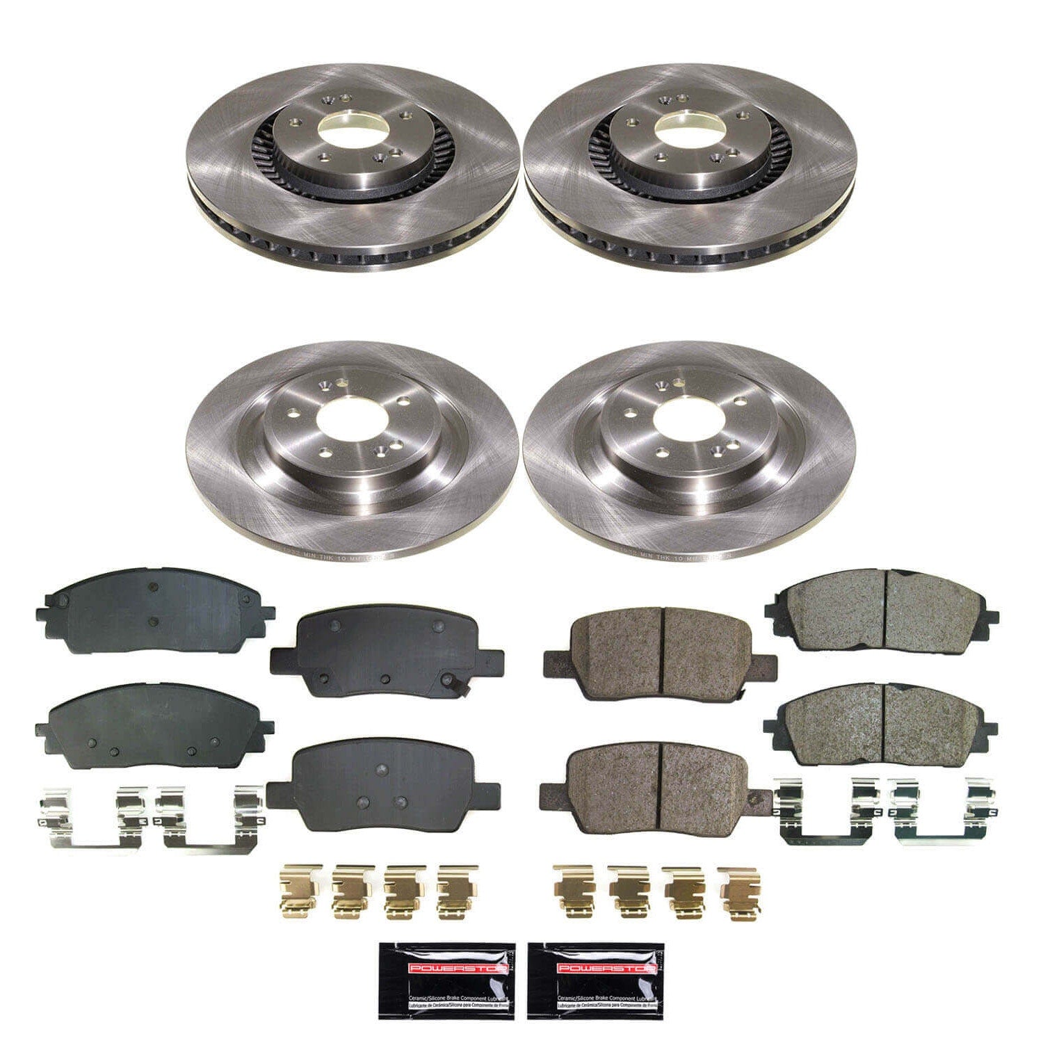 Power Stop KOE9238 Front And Rear Z17 Evolution Pad And Autospecialty 1-Click OE Replacement Rotor Kit for 2022-2024 Kia Carnival product image