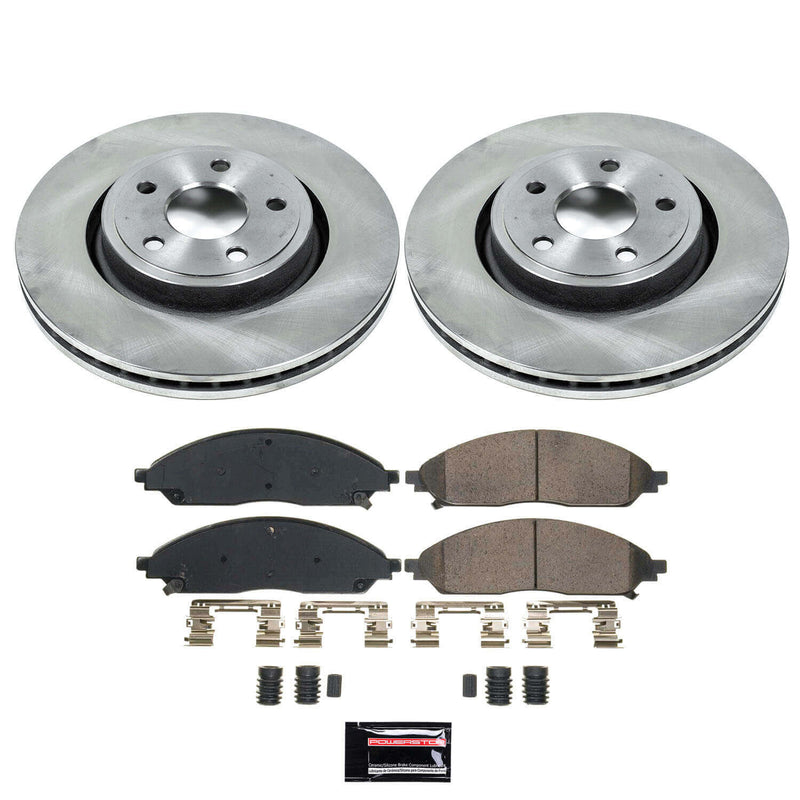 Power Stop KOE9241 Front Z17 Evolution Pad And Autospecialty 1-Click OE Replacement Rotor Kit for 2022-2024 Jeep Grand Cherokee product image