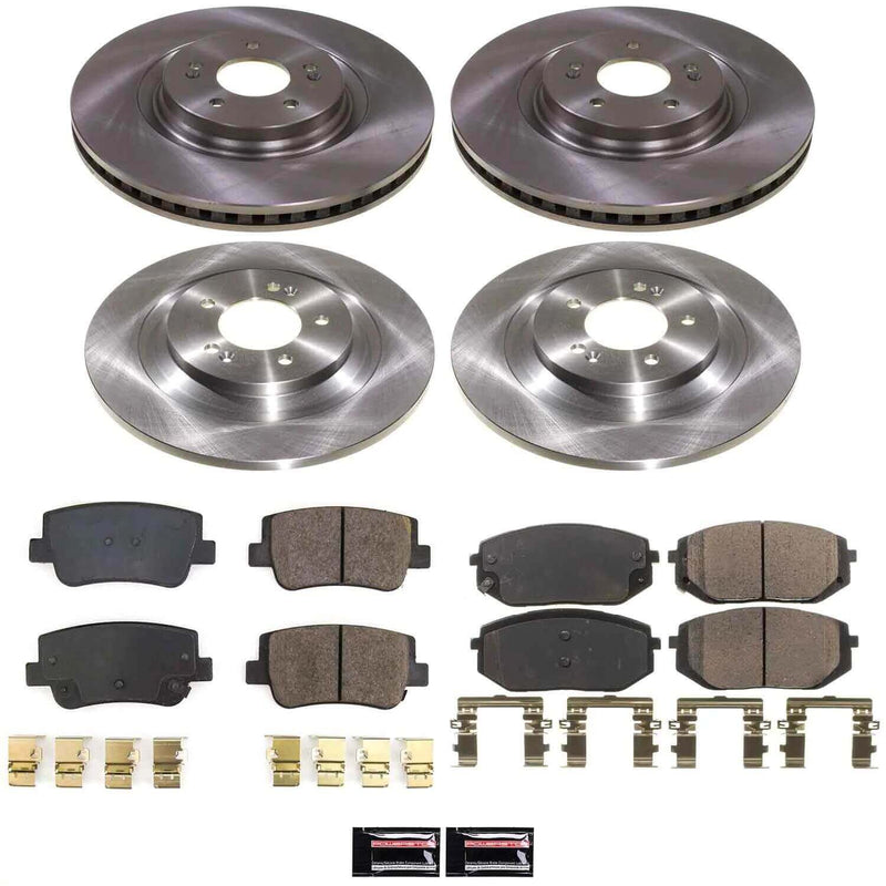 Power Stop KOE9246 Z17 Evolution Pad And Autospecialty OE Replacement Front And Rear Pad And Rotor Kit for 2022-2023 Hyundai Sonata N Line product image