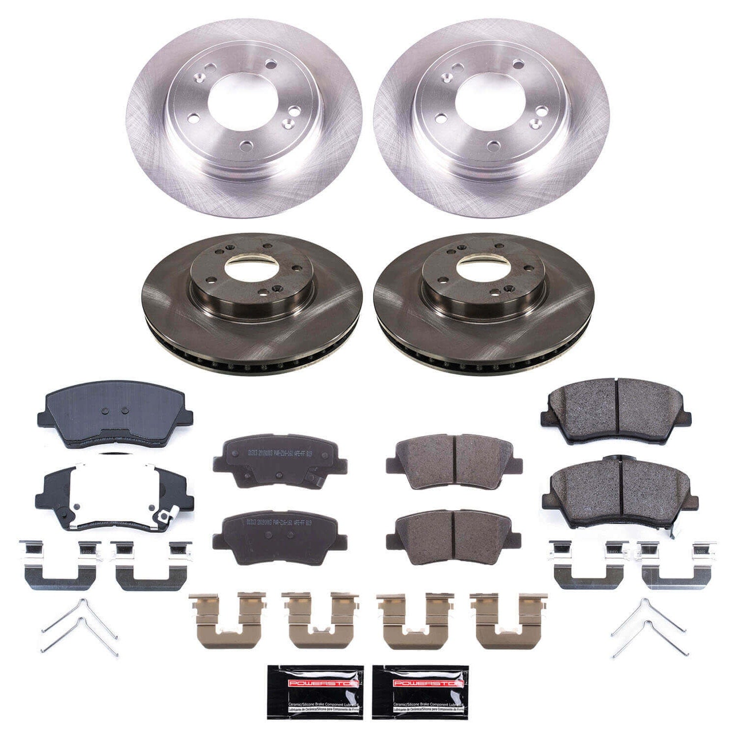 Power Stop KOE9247 Front And Rear Z17 Evolution Pad And Autospecialty 1-Click OE Replacement Rotor Kit for 2023-2024 Kia Niro product image