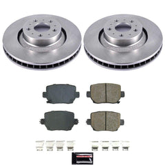 Power Stop KOE9254 Rear Z17 Evolution Pad And Autospecialty 1-Click OE Replacement Rotor Kit for 2020-2024 Tesla Model Y Performance product image