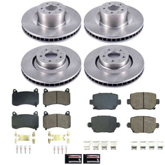 Power Stop KOE9255 Front And Rear Z17 Evolution Pad And Autospecialty 1-Click OE Replacement Rotor Kit for 2020-2024 Tesla Model Y Performance product image