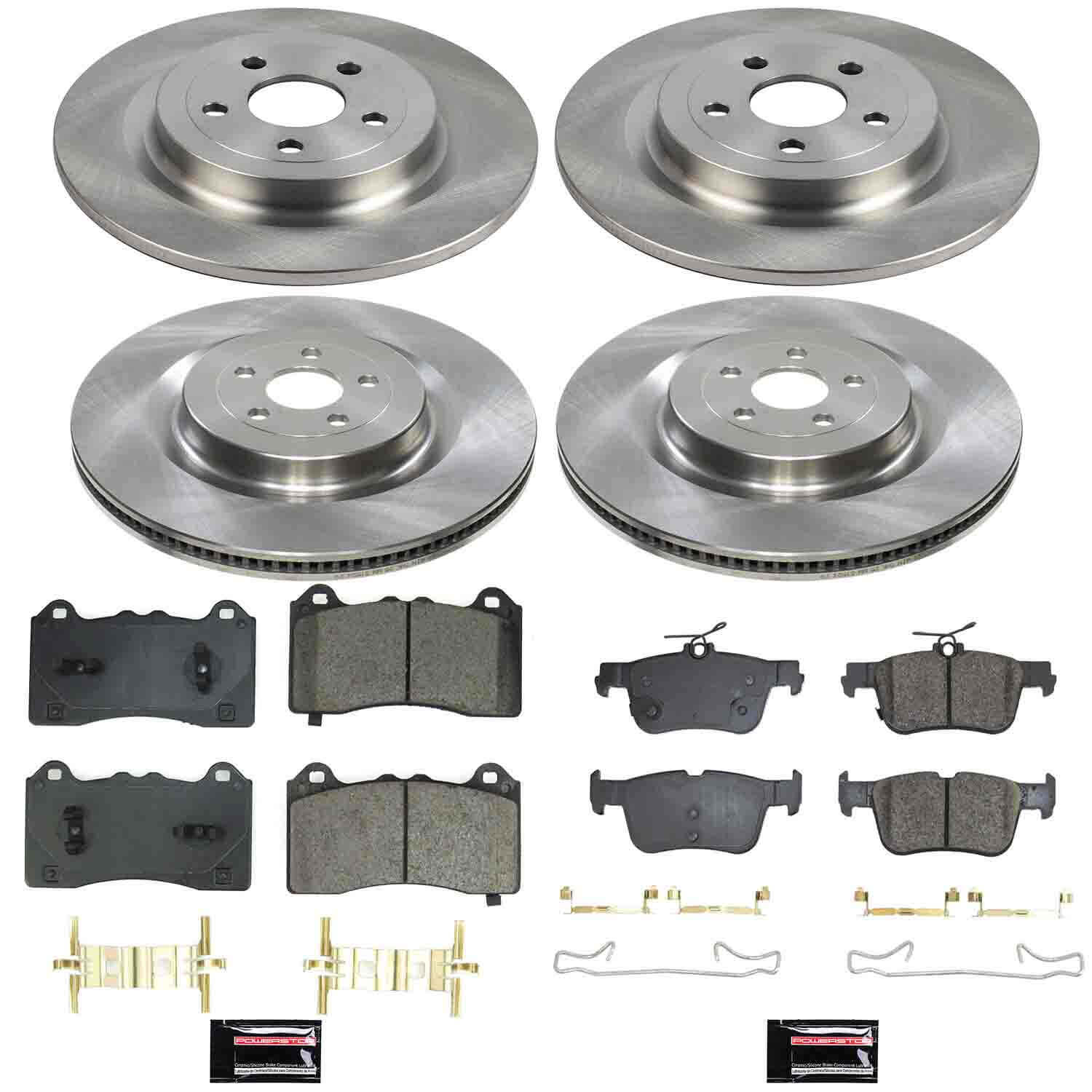 Power Stop KOE9270 Z17 Evolution Pad And Autospecialty 1-Click OE Replacement Rotor Kit for 2021-2024 Ford Mustang Mache GT product image