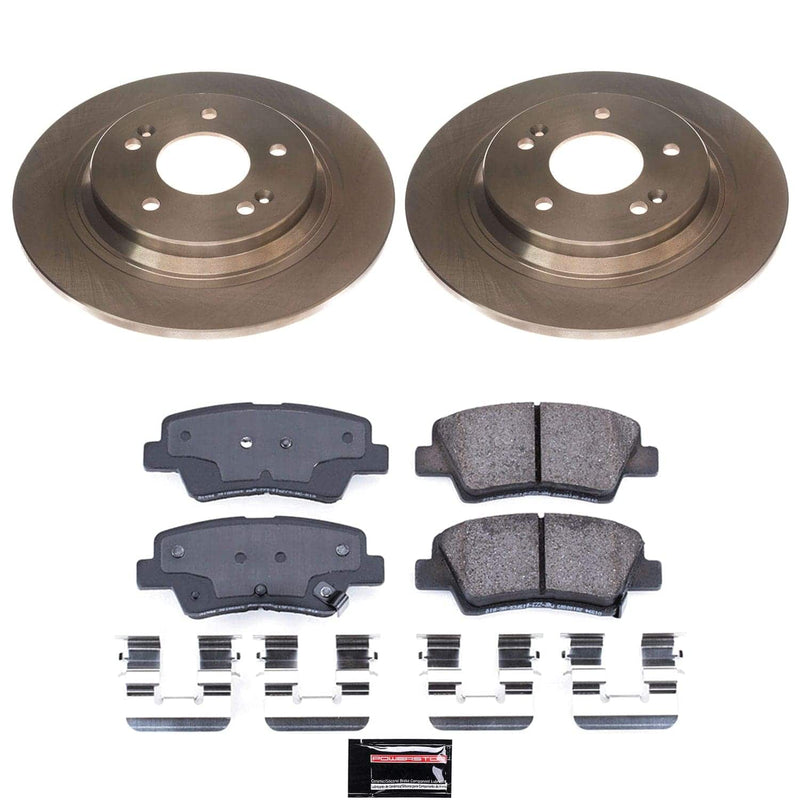 Power Stop KOE9271 Rear Z17 Evolution Pad And Autospecialty 1-Click OE Replacement Rotor Kit for 2022 Hyundai Kona Limited, N Line All Wheel Drive product image