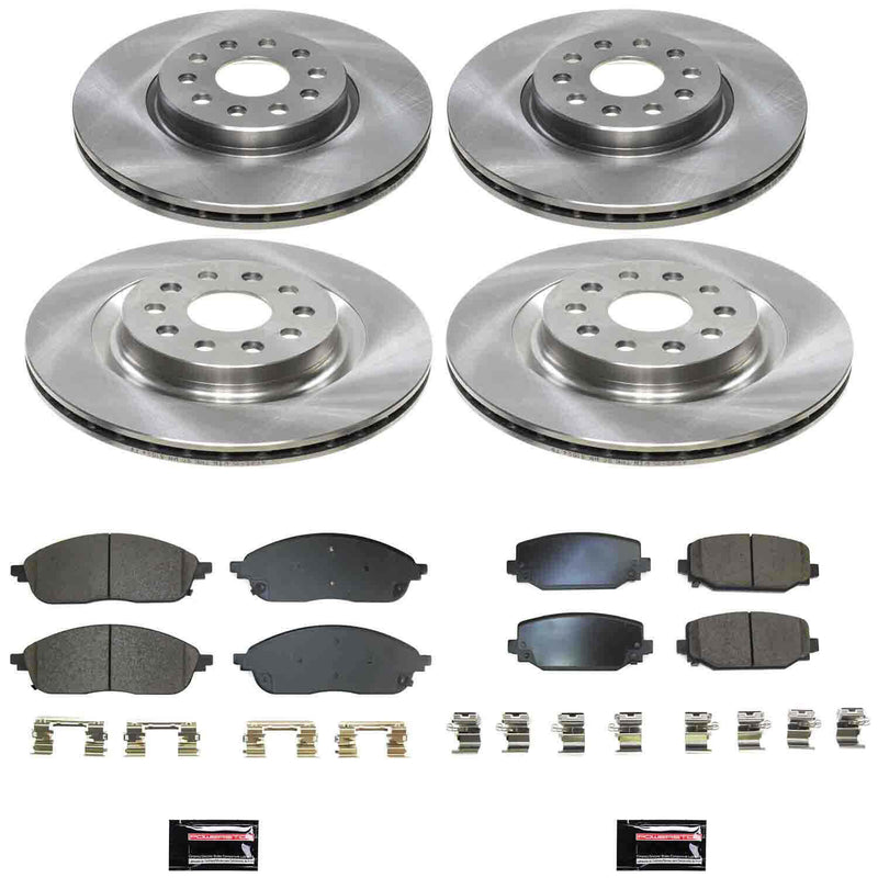 Power Stop KOE9280 Z17 Evolution Pad And Autospecialty 1-Click OE Replacement Rotor Kit for 2022-2024 Jeep Grand Cherokee product image