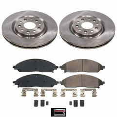 Power Stop KOE9293 Z17 Evolution Pad And Autospecialty OE Replacement Front Pad And Rotor Kit for 2020-2024 Chrysler Pacifica All Wheel Drive product image