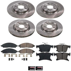 Power Stop KOE9309 Z17 Evolution Pad And Autospecialty OE Replacement Front And Rear Pad And Rotor Kit for 2020-2024 Chrysler Pacifica All Wheel Drive product image
