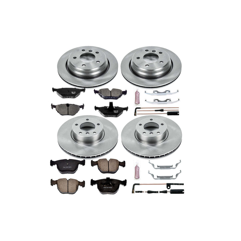 Power Stop KOE945 Autospecialty - 1-Click Daily Driver Brake Kits (Front And Rear) for 2000-2003 BMW 530I product image