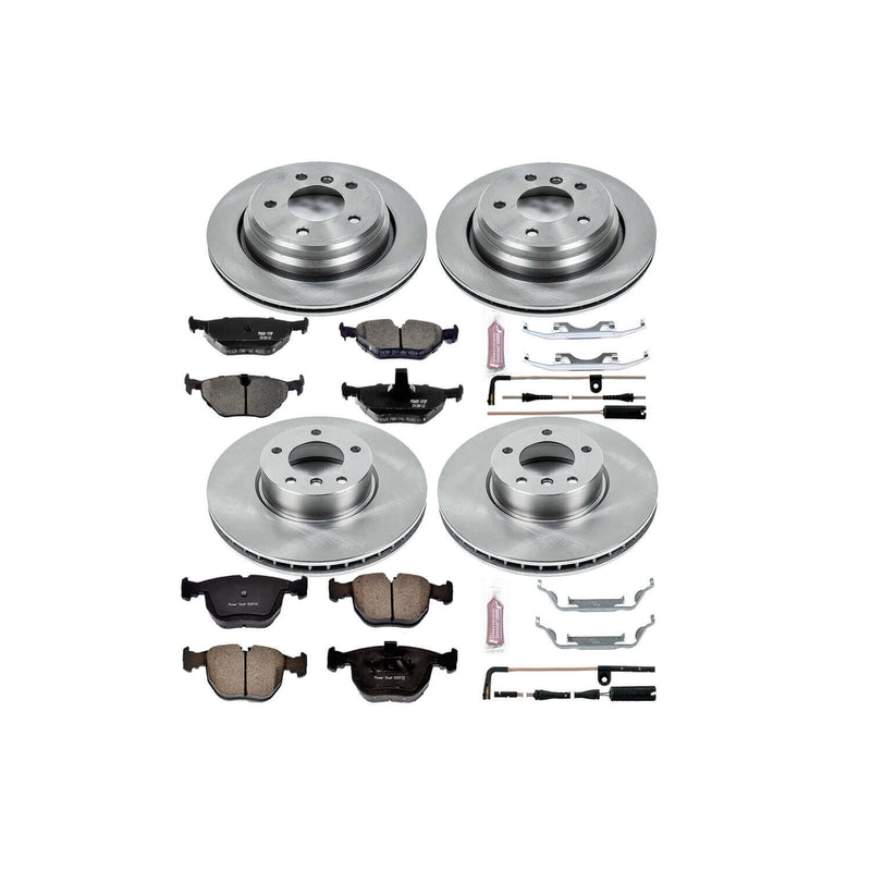 Power Stop KOE946 Autospecialty - 1-Click Daily Driver Brake Kits (Front And Rear) for 2000-2003 BMW 540I product image