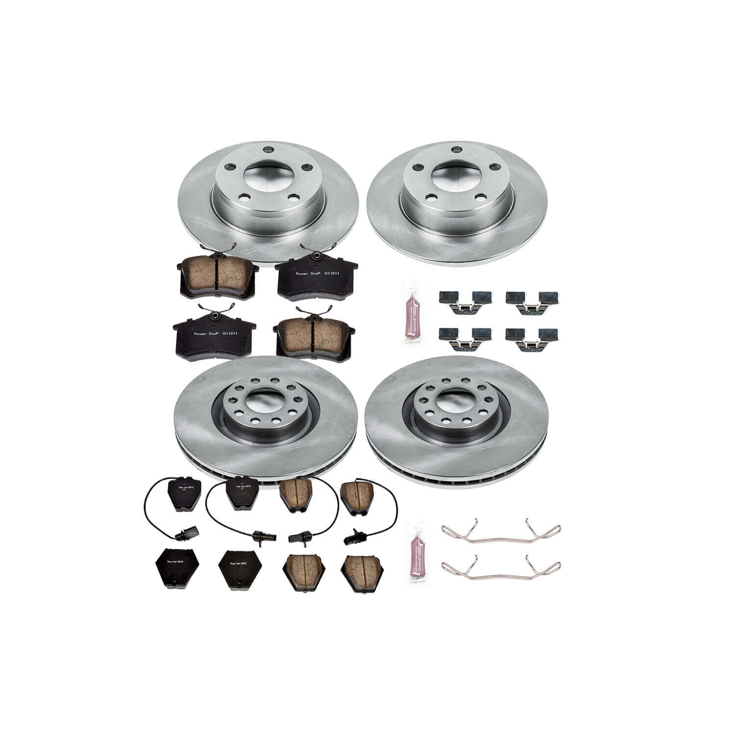 Power Stop KOE950 Autospecialty - 1-Click Daily Driver Brake Kits (Front And Rear) for 2002-2004 Audi A6 Quattro product image