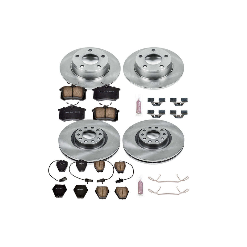 Power Stop KOE950 Autospecialty - 1-Click Daily Driver Brake Kits (Front And Rear) for 2002-2004 Audi A6 Quattro product image