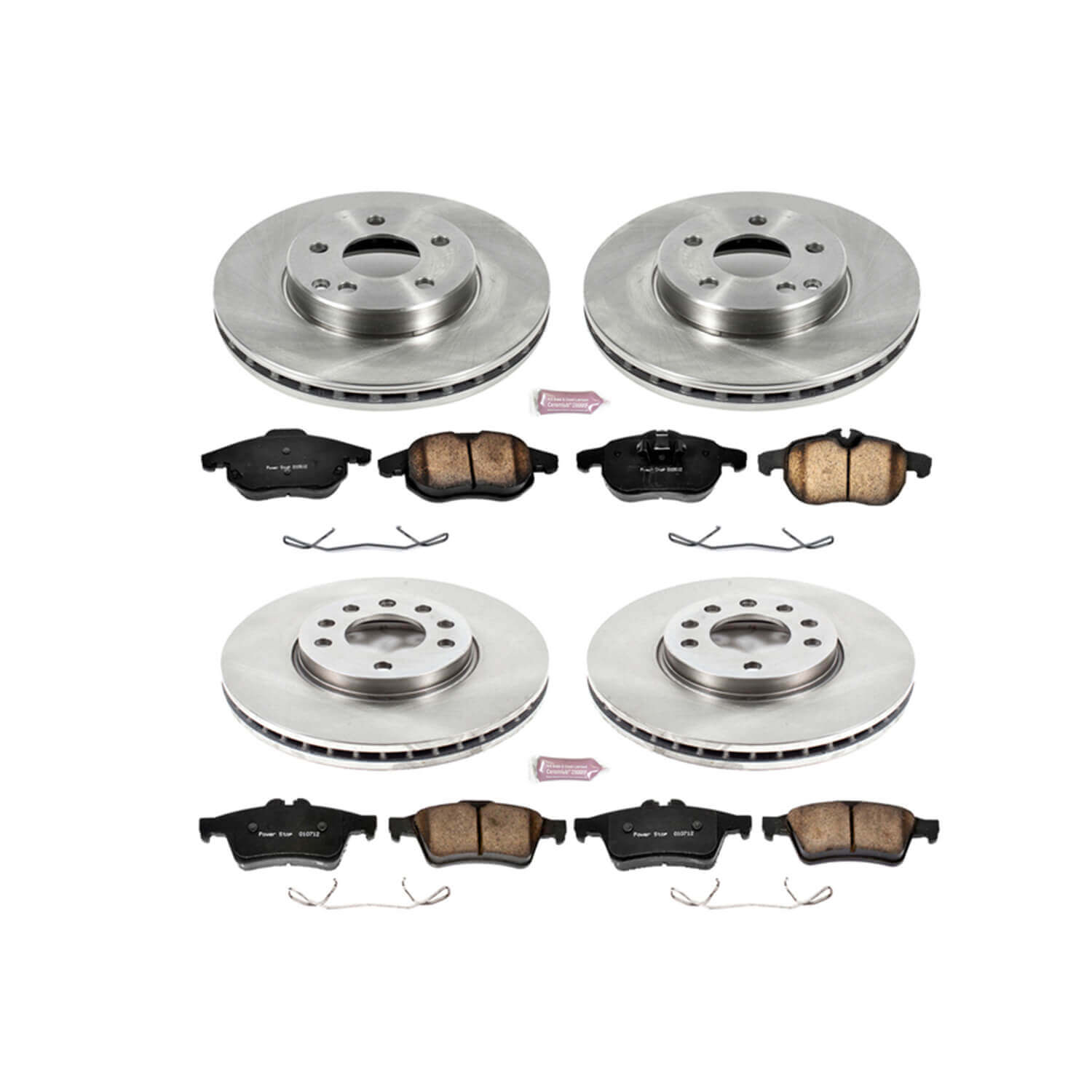 Power Stop KOE979 Autospecialty - 1-Click Daily Driver Brake Kits (Front And Rear) for 2003-2011 Saab 9-3. product image