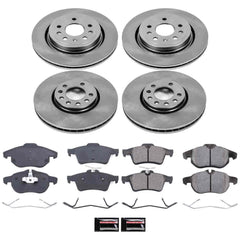 Power Stop KOE986 Autospecialty - 1-Click Daily Driver Brake Kits (Front And Rear) for 2003-2011 Saab 9-3. product image