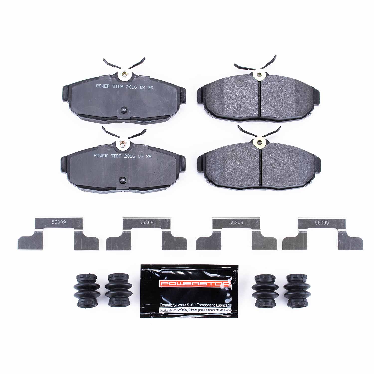 Power Stop PST-1082 Track Day Carbon-Fiber/Metallic Rear Brake Pads for 2005-2012 Ford Mustang product image
