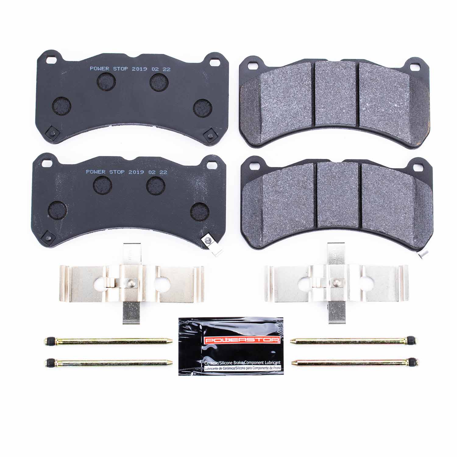 Power Stop PST-1365 Track Day Carbon-Fiber/Metallic Front Brake Pads for 2013-2014 Ford Mustang Shelby GT500 product image