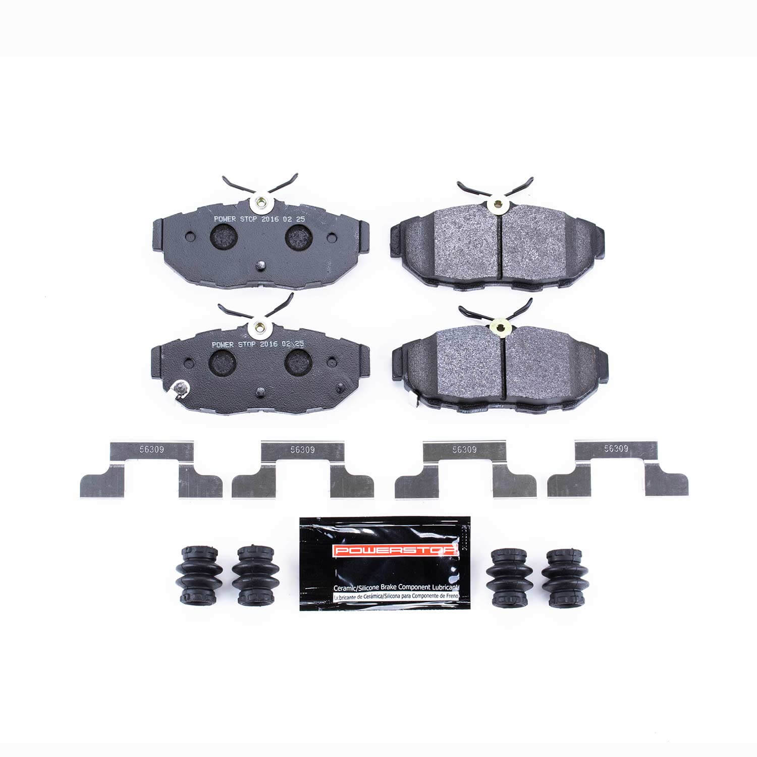 Power Stop PST-1465 Track Day Carbon-Fiber/Metallic Rear Brake Pads for 2011-2014 Ford Mustang product image