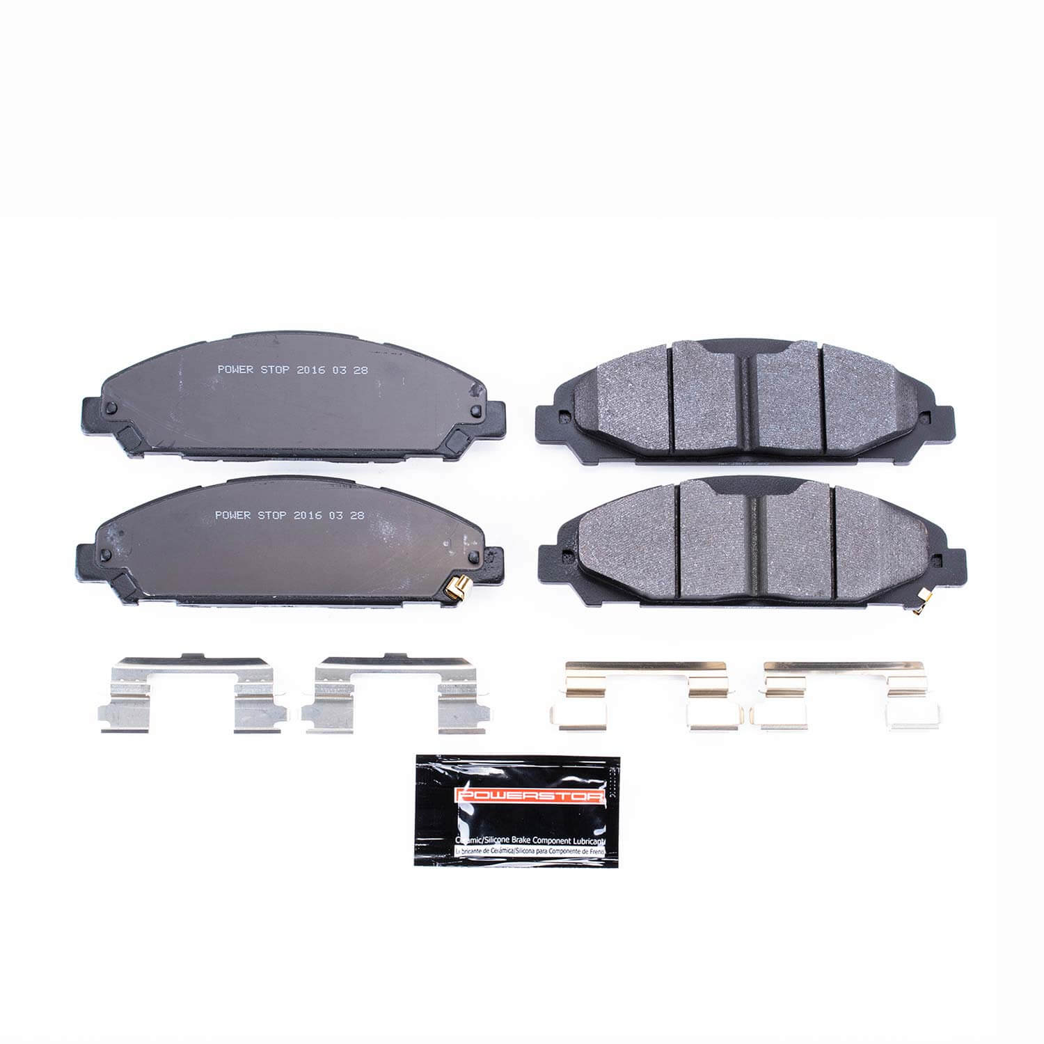 Power Stop PST-1791 Track Day Carbon-Fiber/Metallic Front Brake Pads for 2015-2022 Ford Mustang product image
