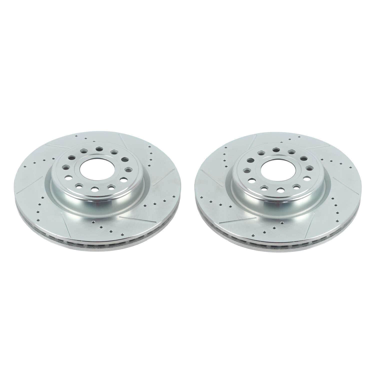 Power Stop AR86004XPR Evolution Performance Vented 1-Piece Drilled And Slotted Front Brake Rotor for 2019 Dodge Ram 1500 Big Horn, Hfe, Laramie, Laramie Longhorn, Limited, Lone Star, Rebel product image