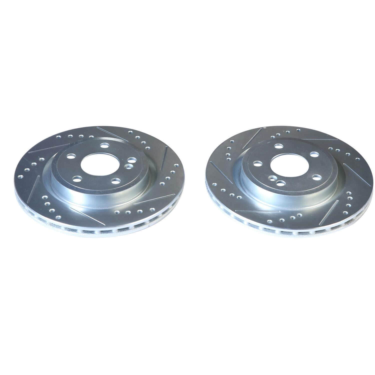 Power Stop EBR1607XPR Evolution Performance Vented 1-Piece Drilled And Slotted Rear Brake Rotor for 2014-2019 Mercedes-Benz CLA250 4Matic, Base product image