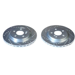 Power Stop EBR1607XPR Evolution Performance Vented 1-Piece Drilled And Slotted Rear Brake Rotor for 2014-2019 Mercedes-Benz CLA250 4Matic, Base product image
