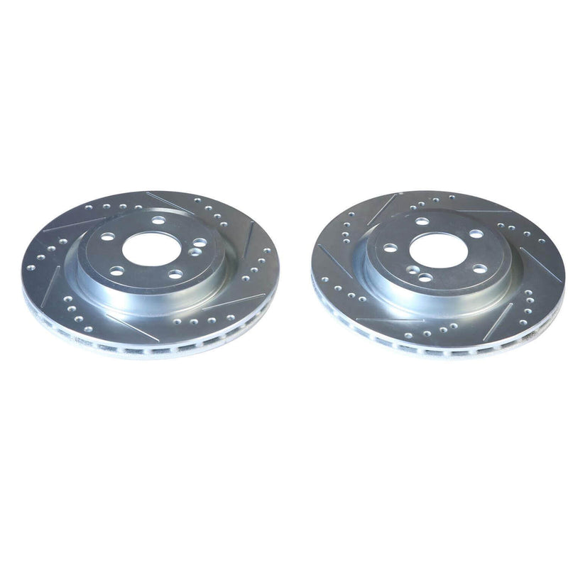 Power Stop EBR1607XPR Evolution Performance Vented 1-Piece Drilled And Slotted Rear Brake Rotor for 2014-2019 Mercedes-Benz CLA250 4Matic, Base product image