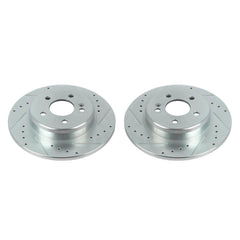 Power Stop EBR1680XPR Evolution Performance Vented 1-Piece Drilled And Slotted Rear Brake Rotor for 2017-2018 Mercedes-Benz C300 4Matic, Base product image