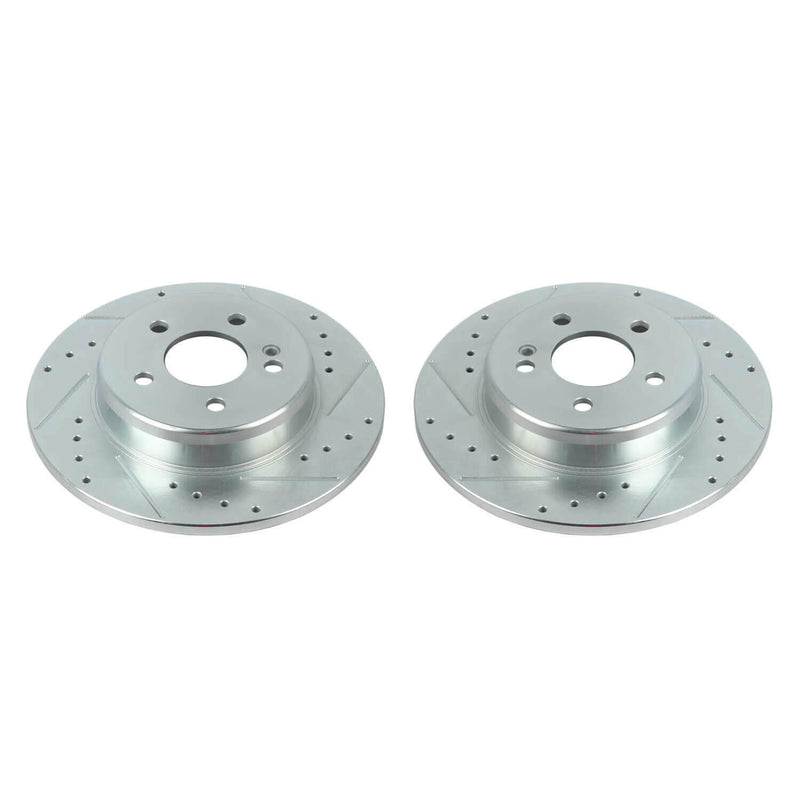 Power Stop EBR1680XPR Evolution Performance Vented 1-Piece Drilled And Slotted Rear Brake Rotor for 2017-2018 Mercedes-Benz C300 4Matic, Base product image