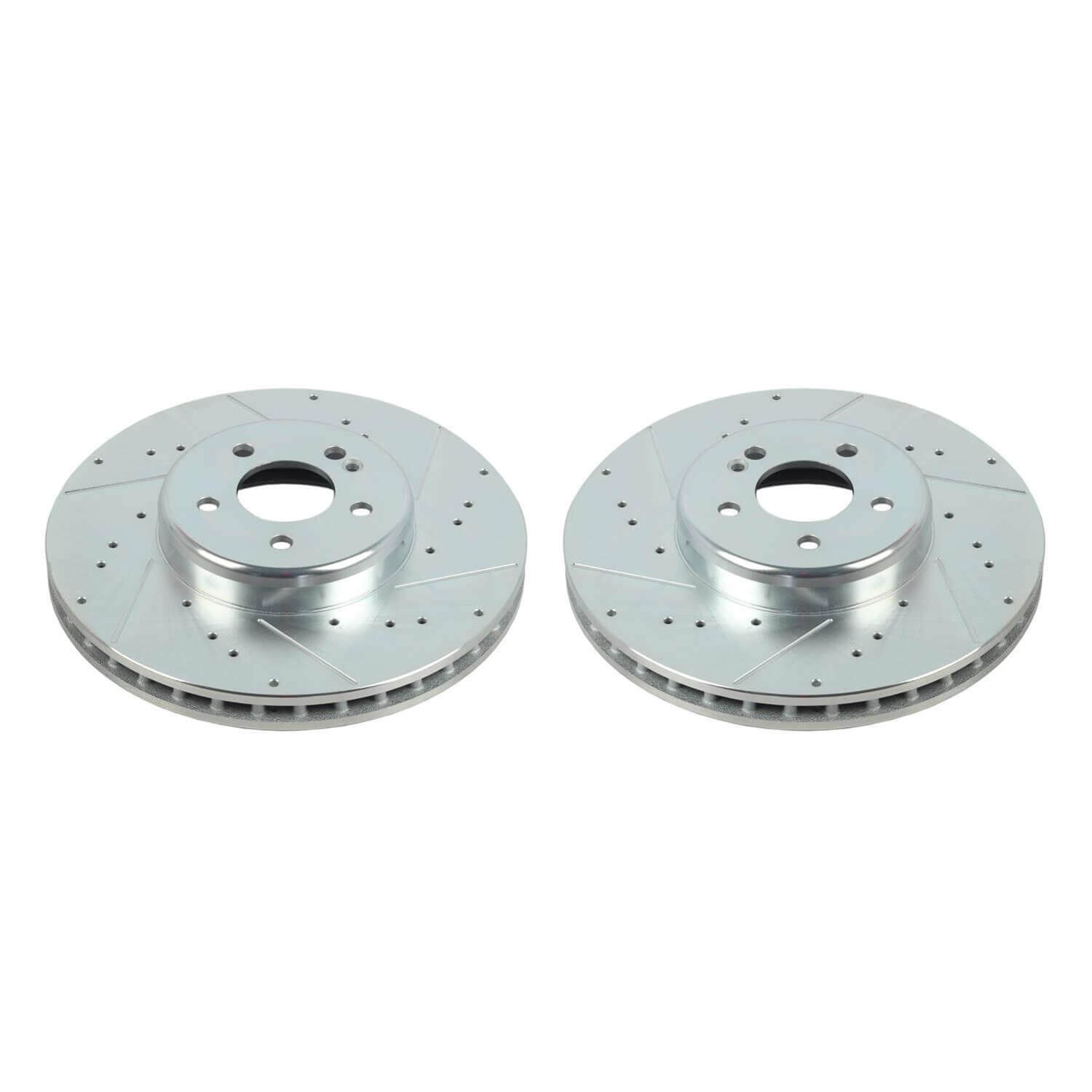 Power Stop EBR1682XPR Evolution Performance Vented 1-Piece Drilled And Slotted Front Brake Rotor for 2016-2022 Mercedes-Benz GLC300 4Matic, Base product image
